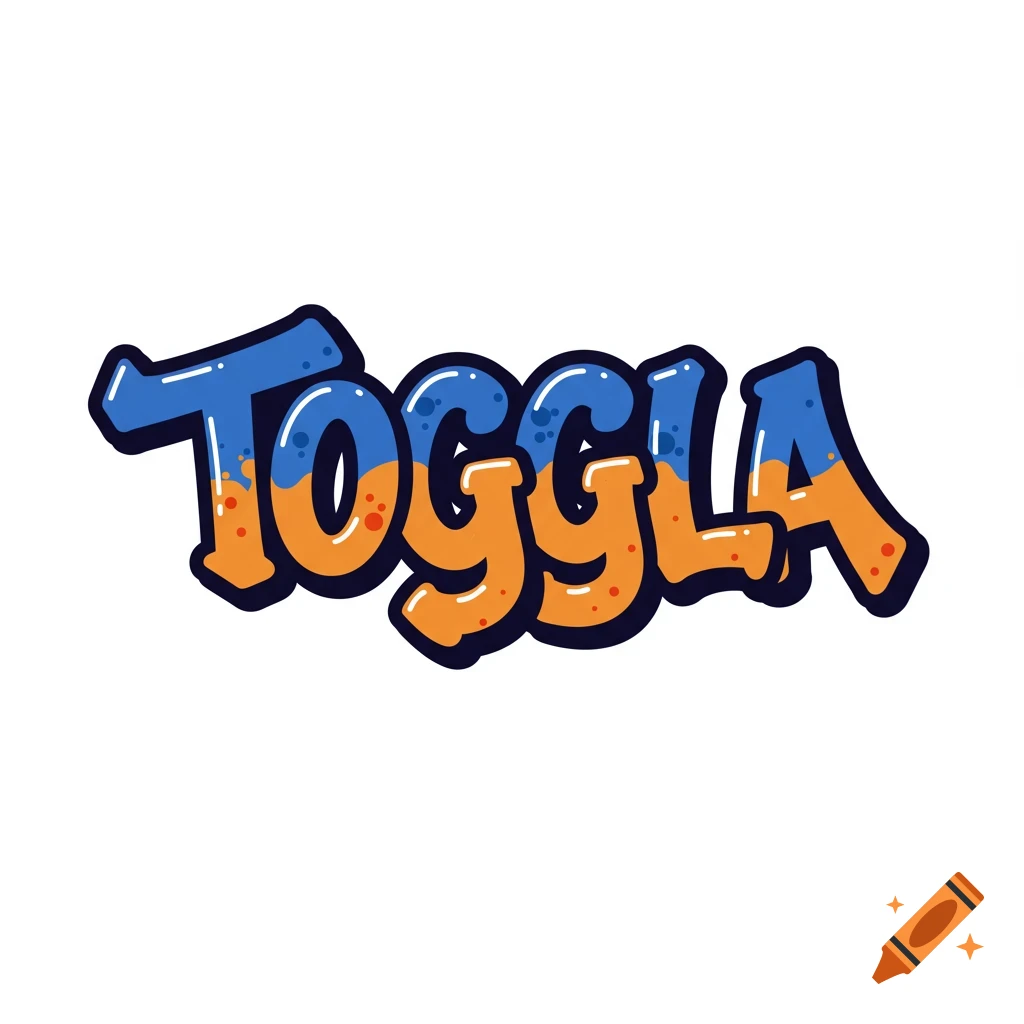 Graffiti style logo for the word TOGGLA