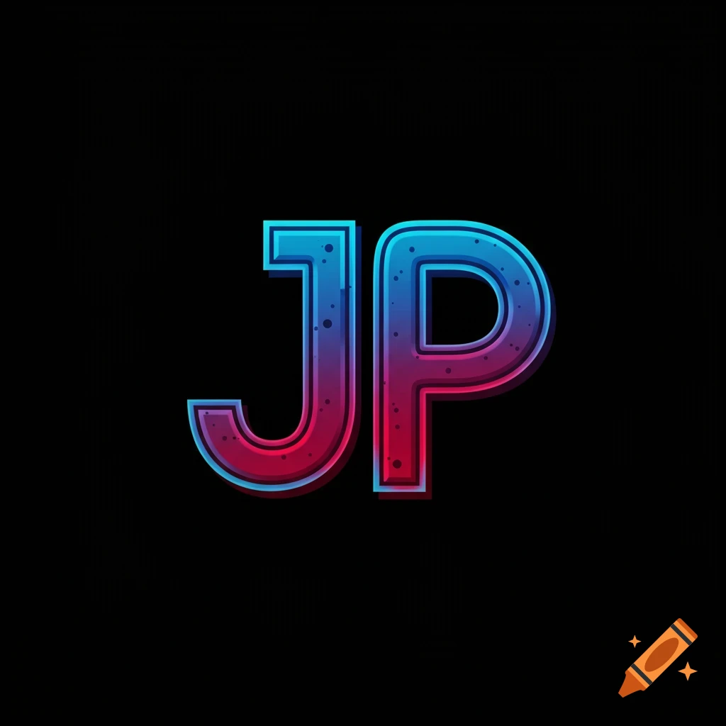 Abstract image of the letters JP in red and blue gradient