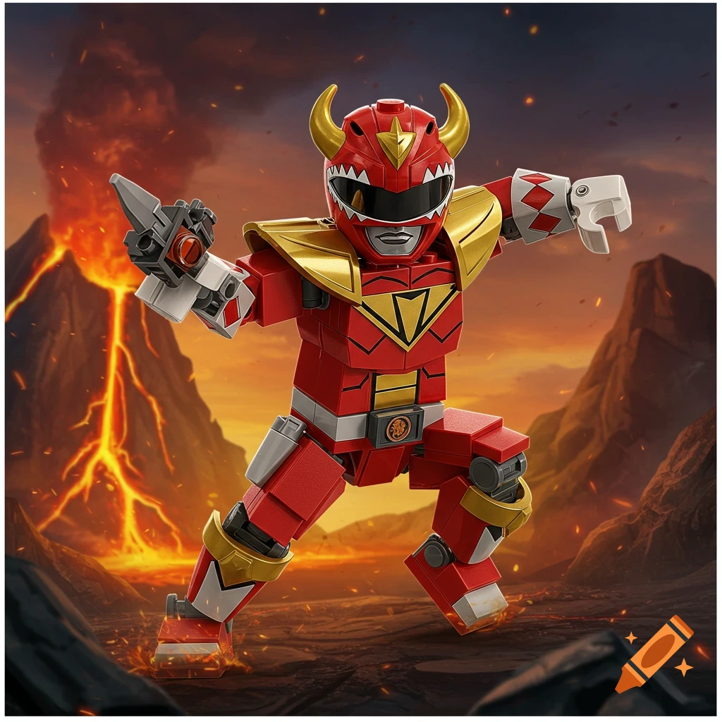 Lego Power Rangers Red Spino Ranger