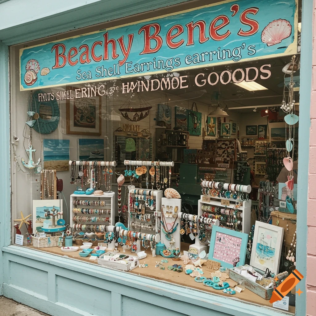 Store front for Beachy Beene’s Sea Shell Earrings and Handmade Goods