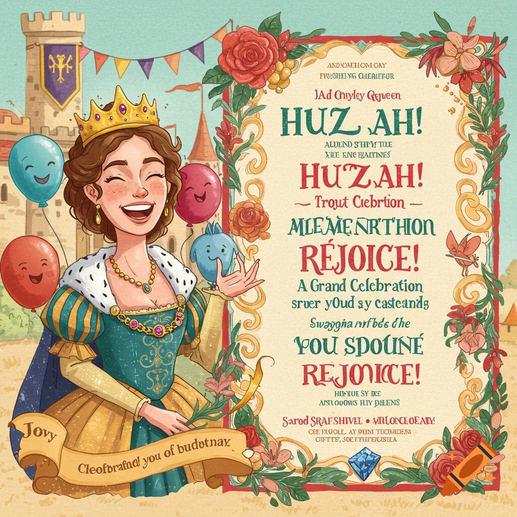 Medieval birthday invitation