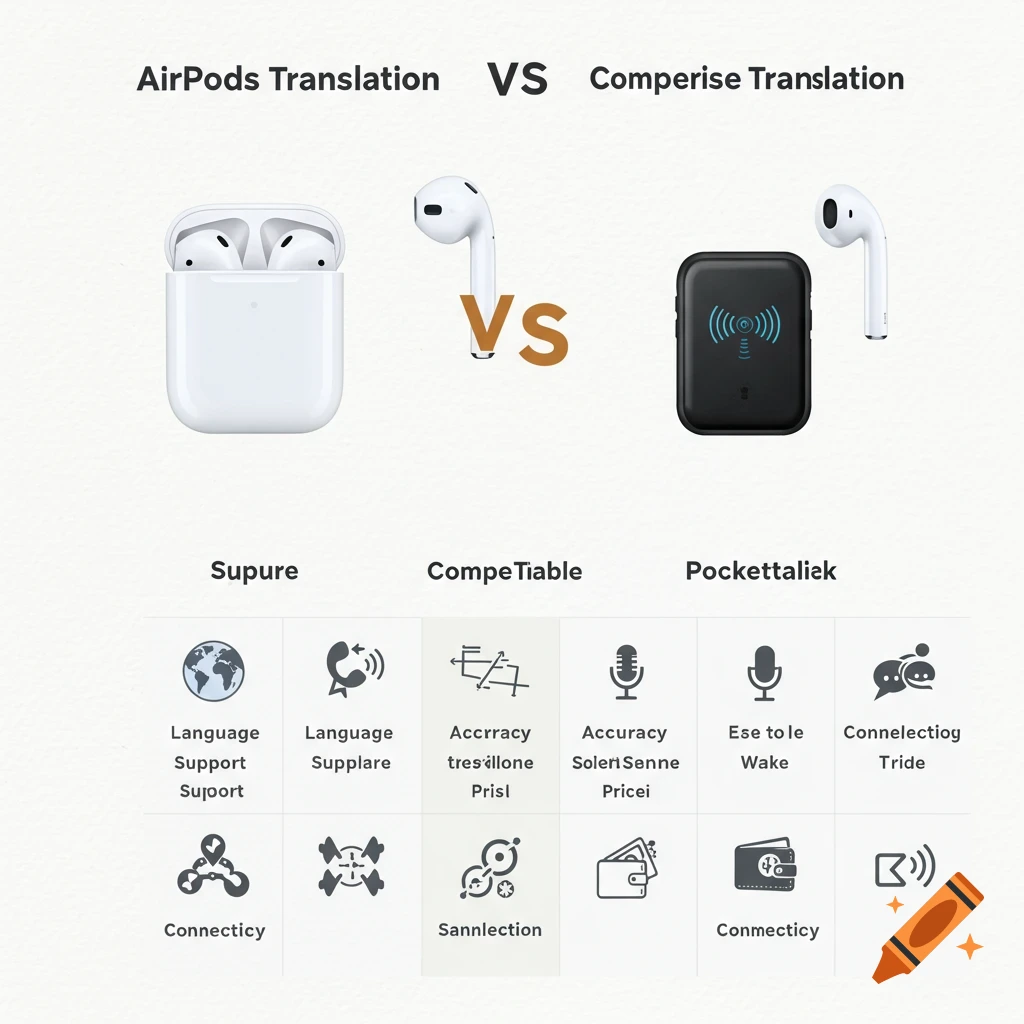 AirPods translation comparison table