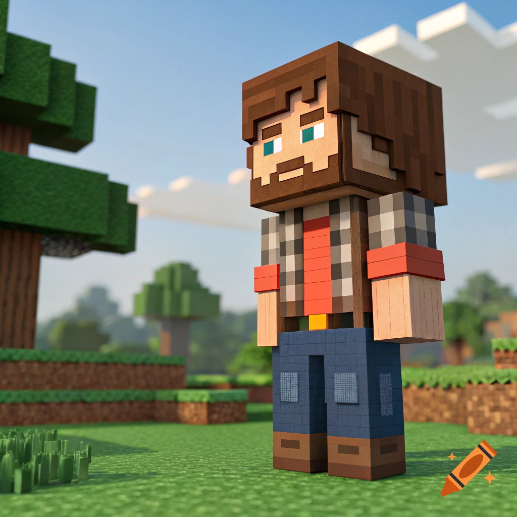 A blocky character resembling Jack Black stands in a Minecraft world.