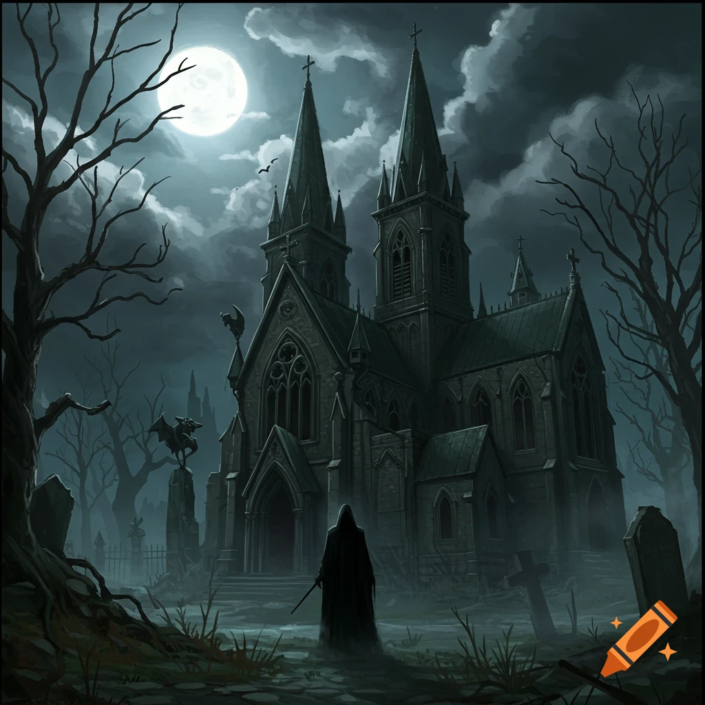 Dark gothic scene