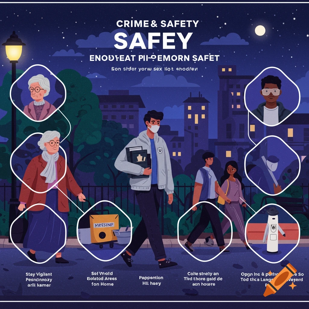 Crime prevention poster for personal safety