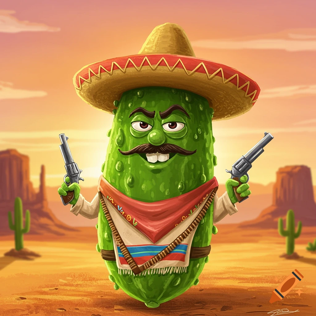Pickle dressed as the Three Amigos