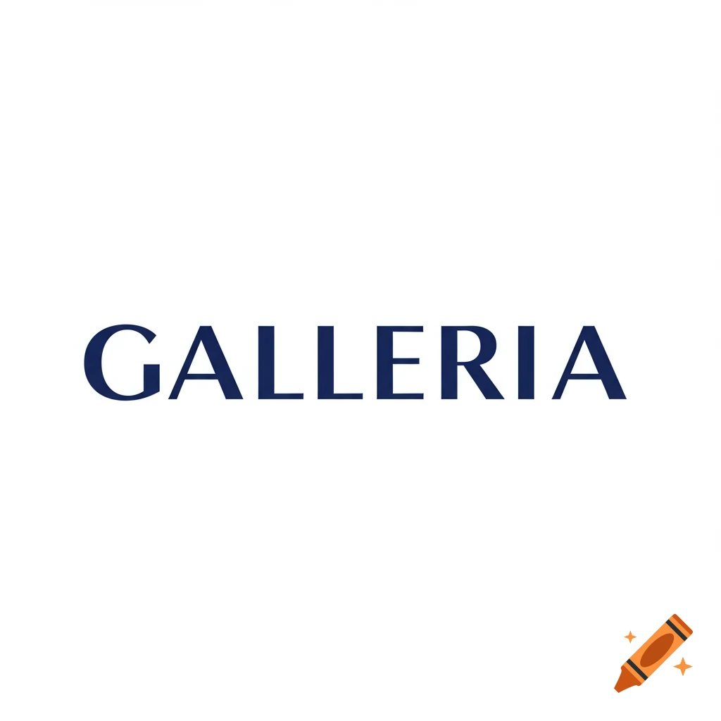 The word GALLERIA in dark blue text on a white background.