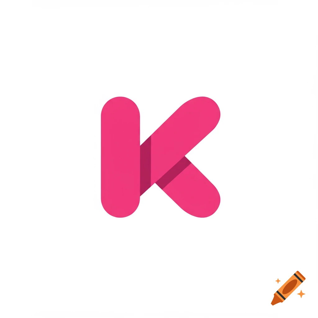 Pink logo of the letter K