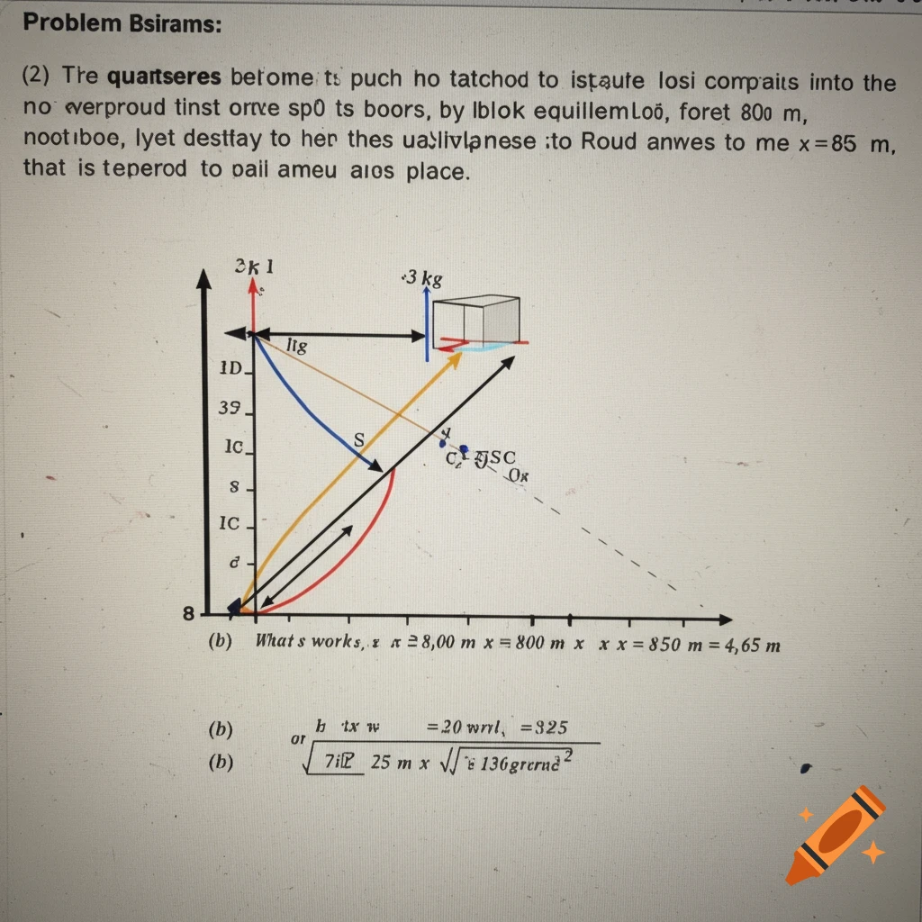Diagram of vectors for a physics problem with a quartz block and spring.
