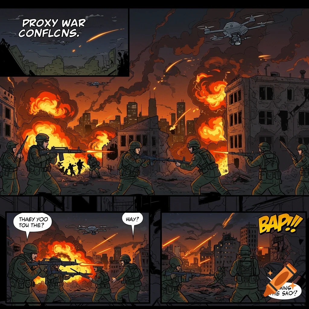 Proxy wars comic background