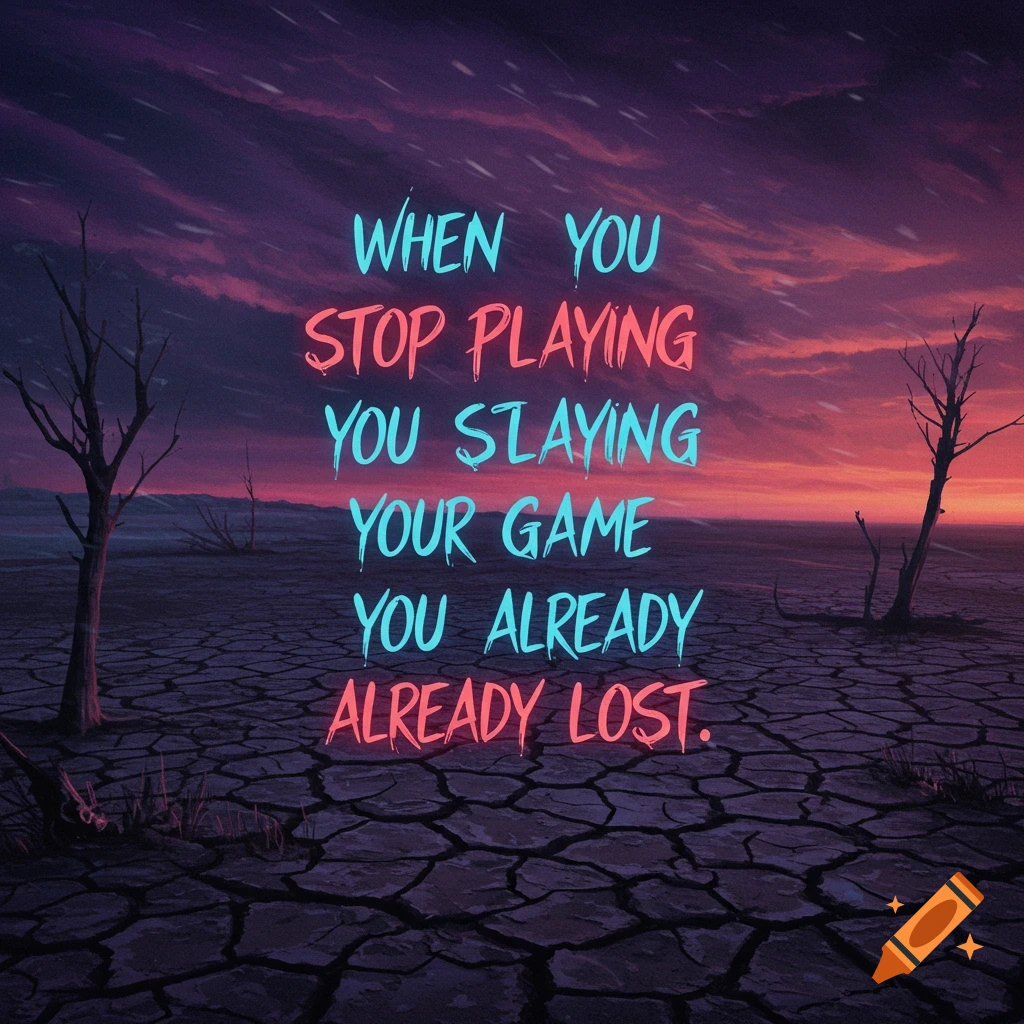 When you stop playing you already lost