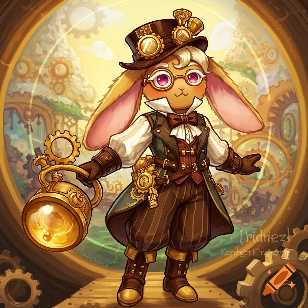 Cookie Run Kingdom steampunk bunny OC