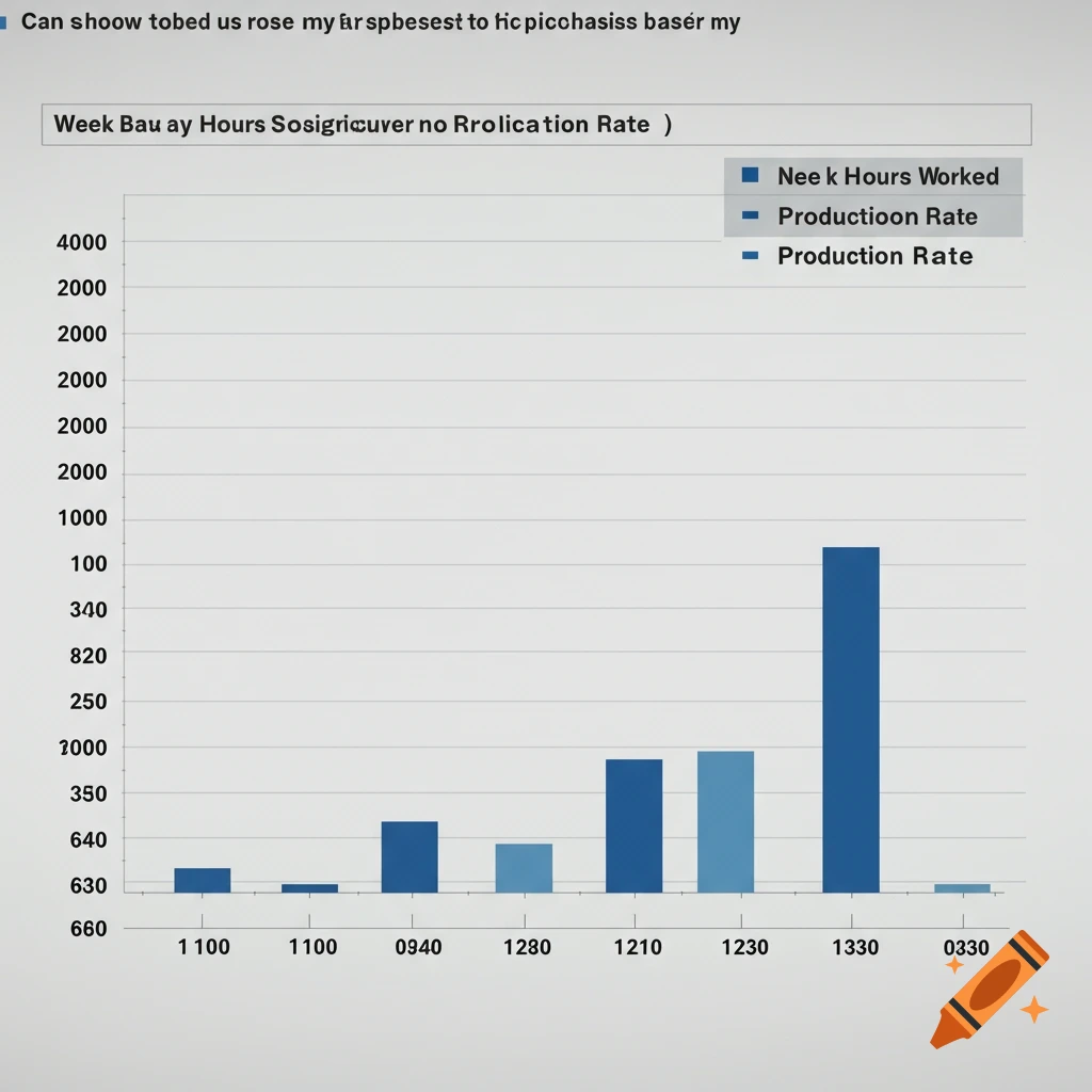 graph illustrating weekly hours worked and production rate