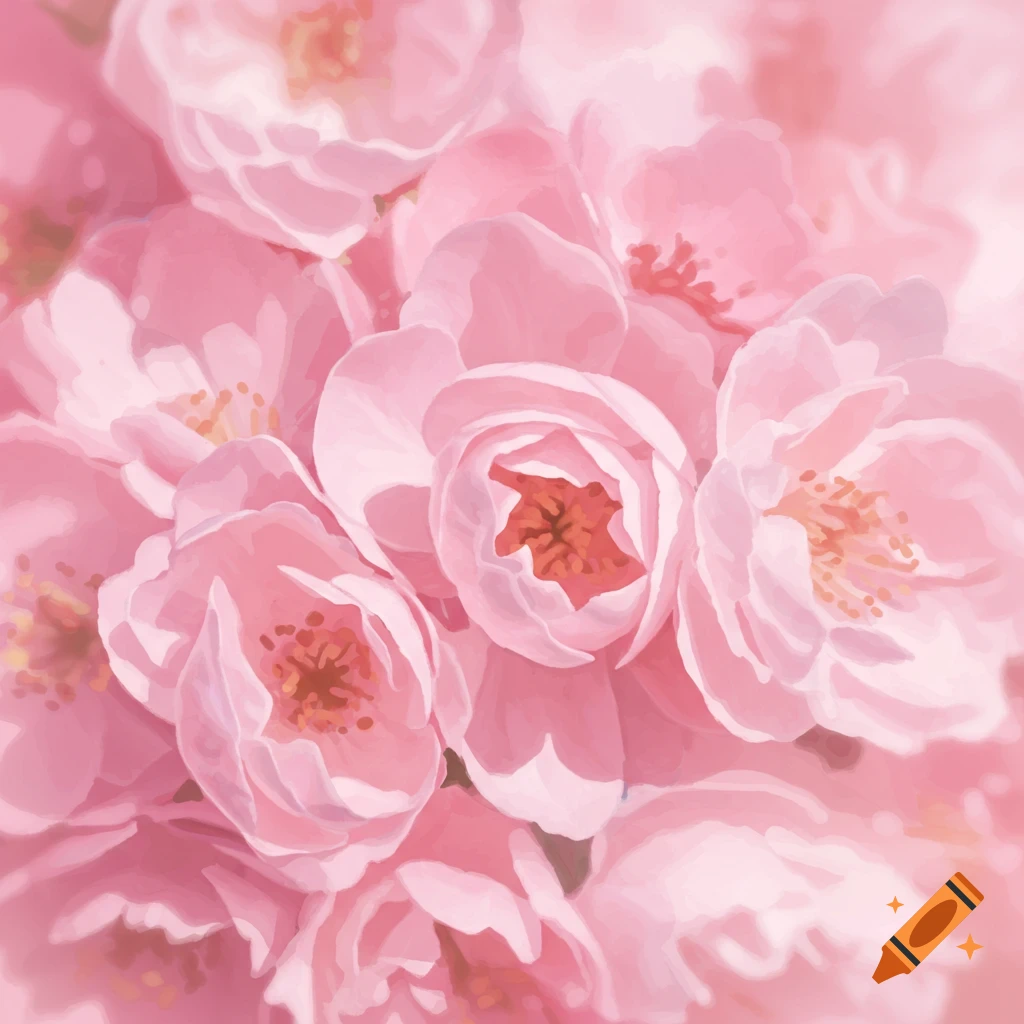 Aesthetic pink flower background