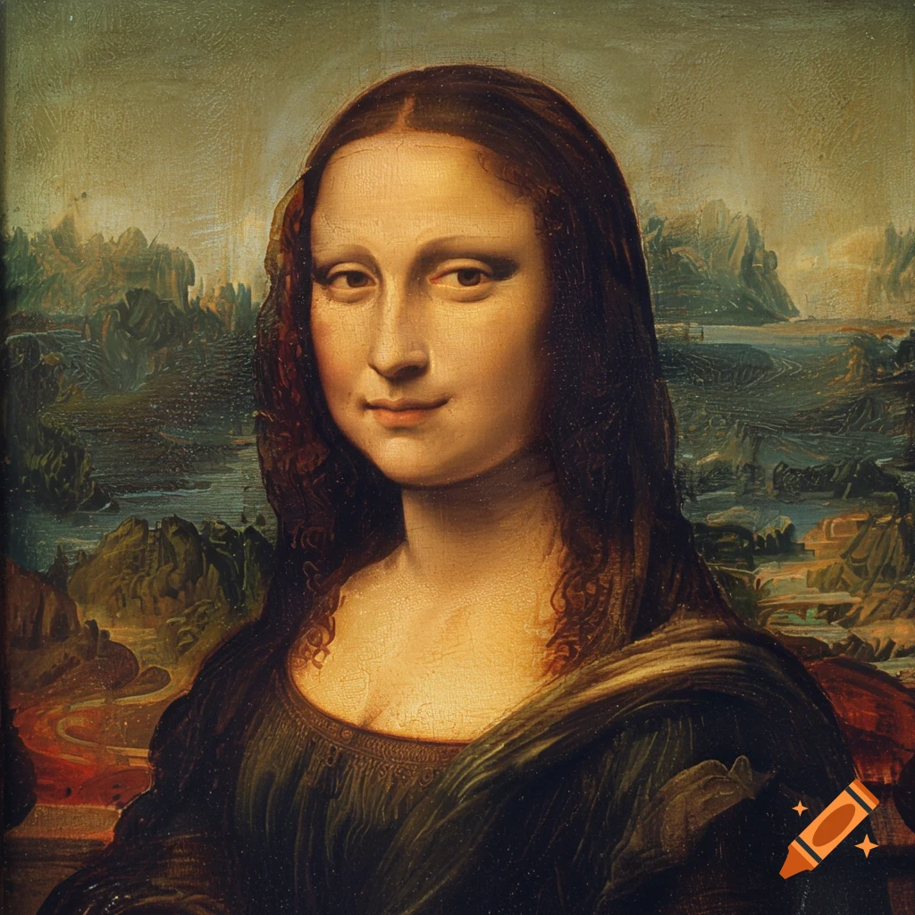 A portrait painting of the Mona Lisa