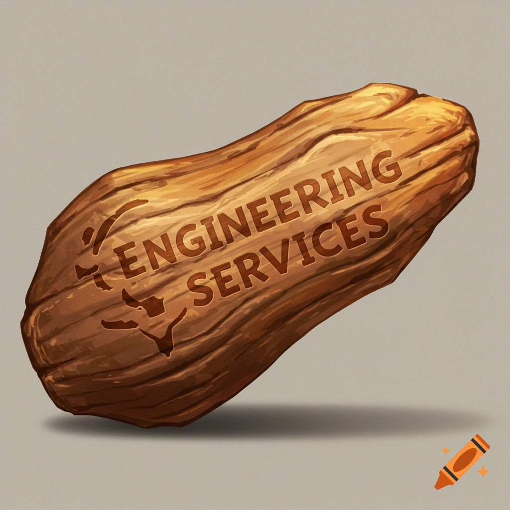 Wooden club carved with 'Engineering Services'