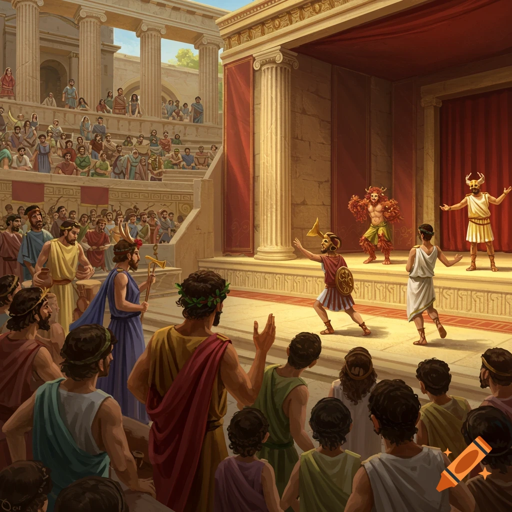 Greek god celebration Dionysia