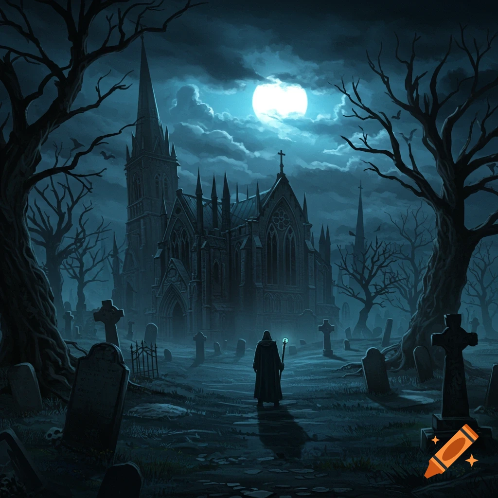 Dark gothic scene