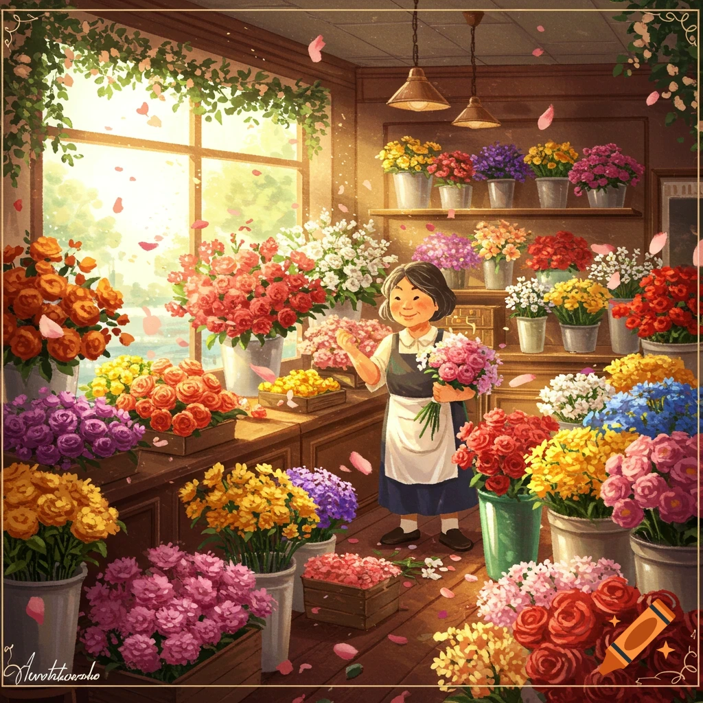 Cozy floral shop