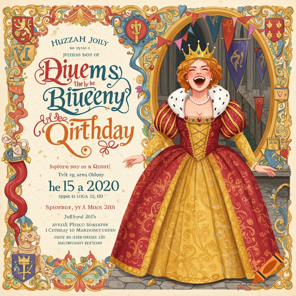 Medieval birthday invitation