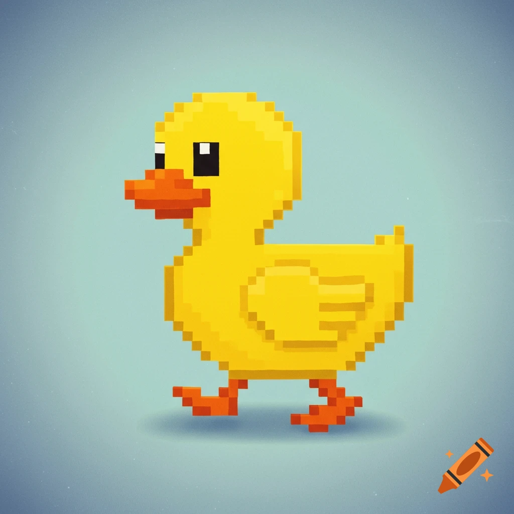 pixel art duckie