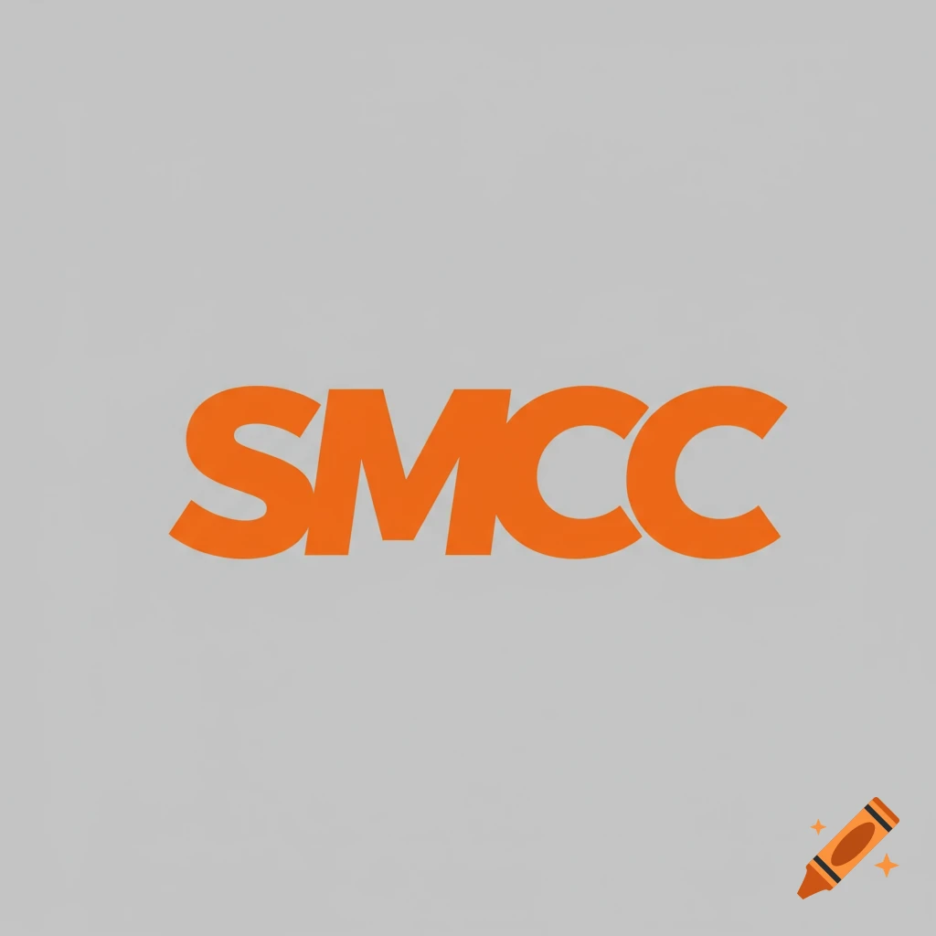 Orange letters SMCC on a gray background