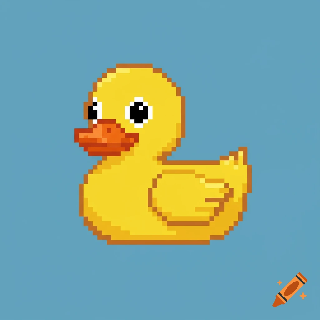 pixel art duckie