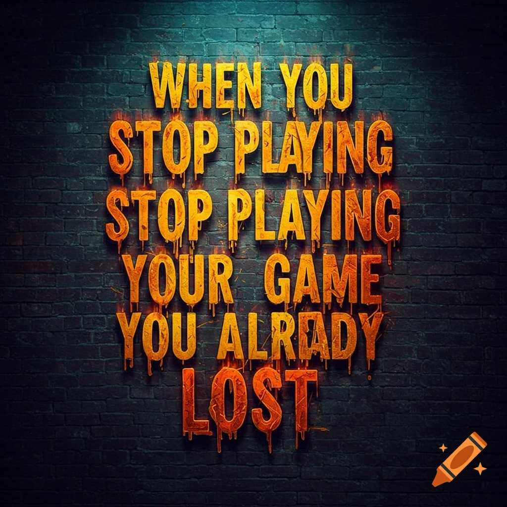 When you stop playing you already lost