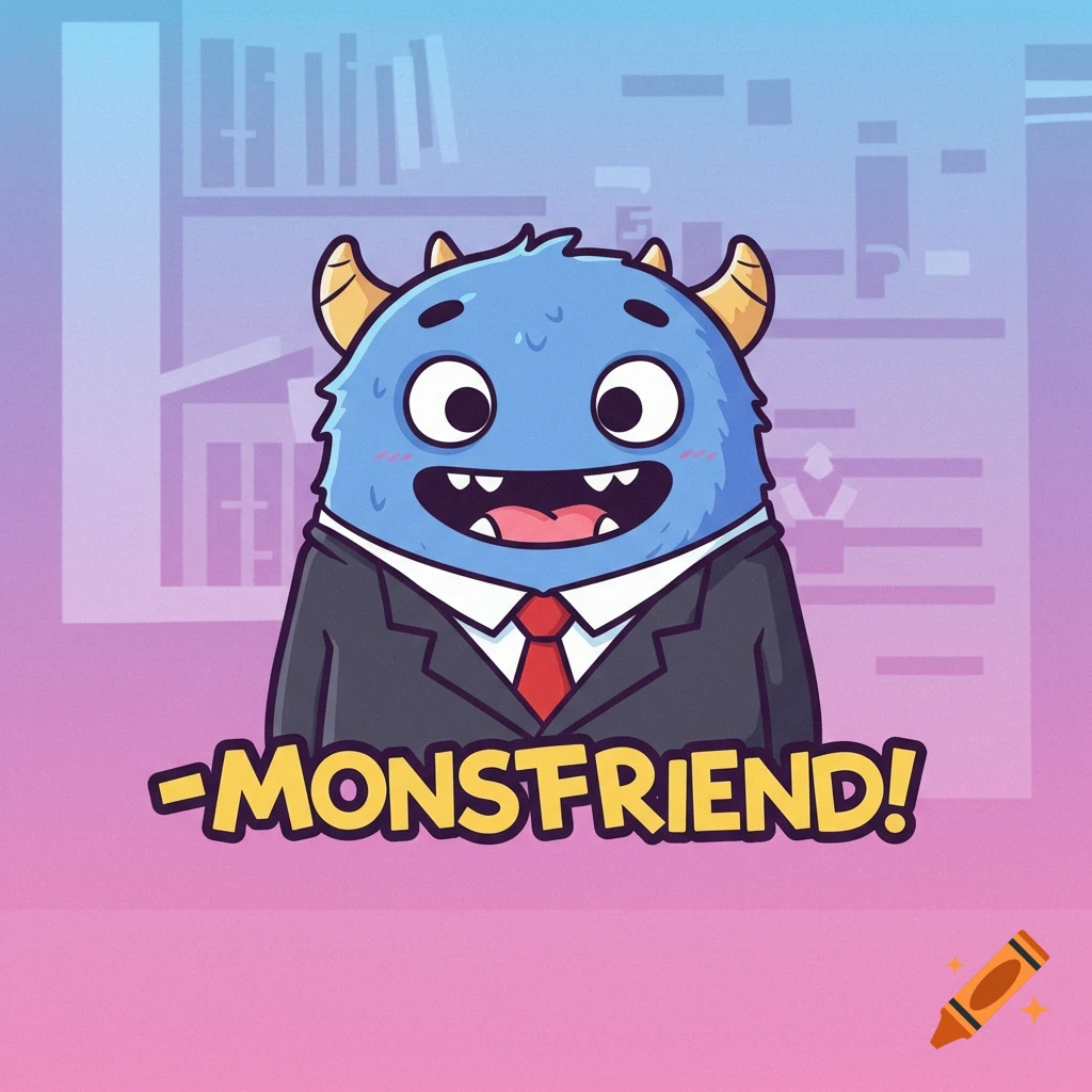 Monster Boyfriend logo, anime style