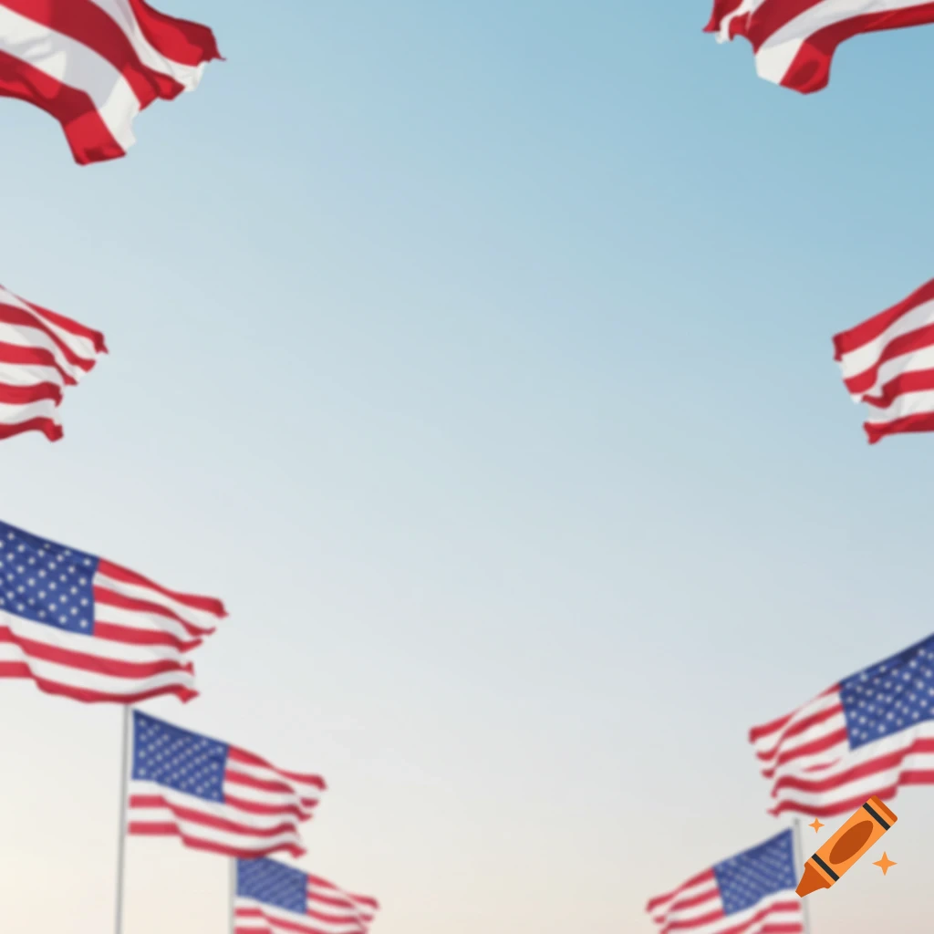 American flag background for Google Slides