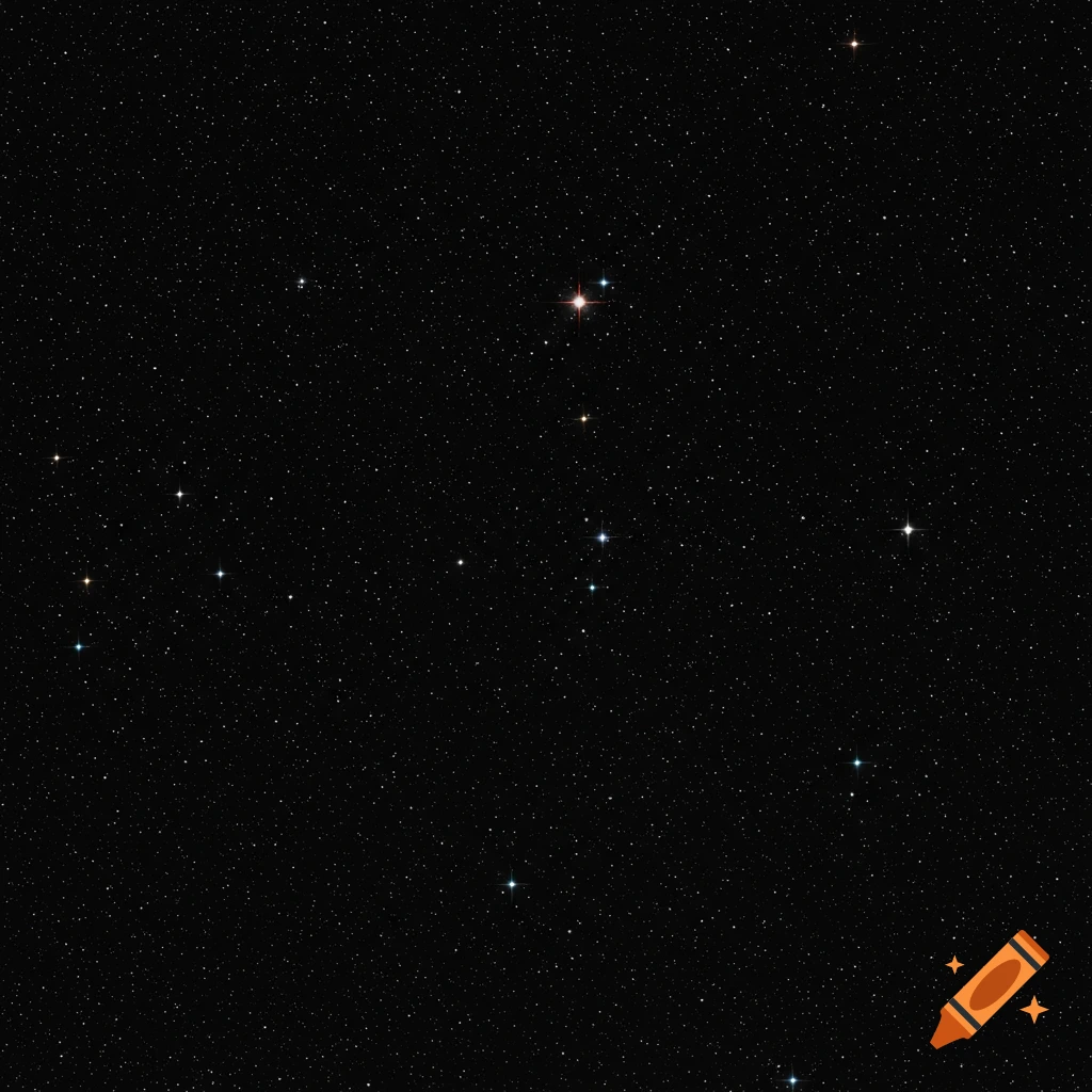 A dark sky filled with countless bright stars of various colors.