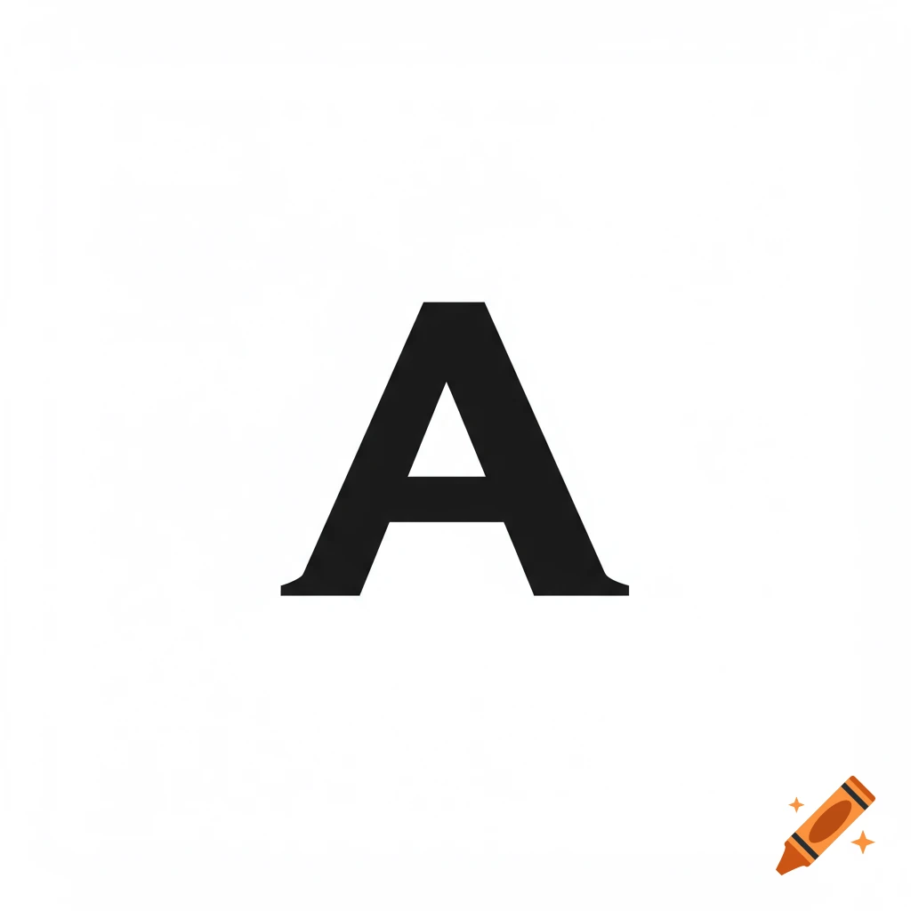 Artistic icon of the letter A