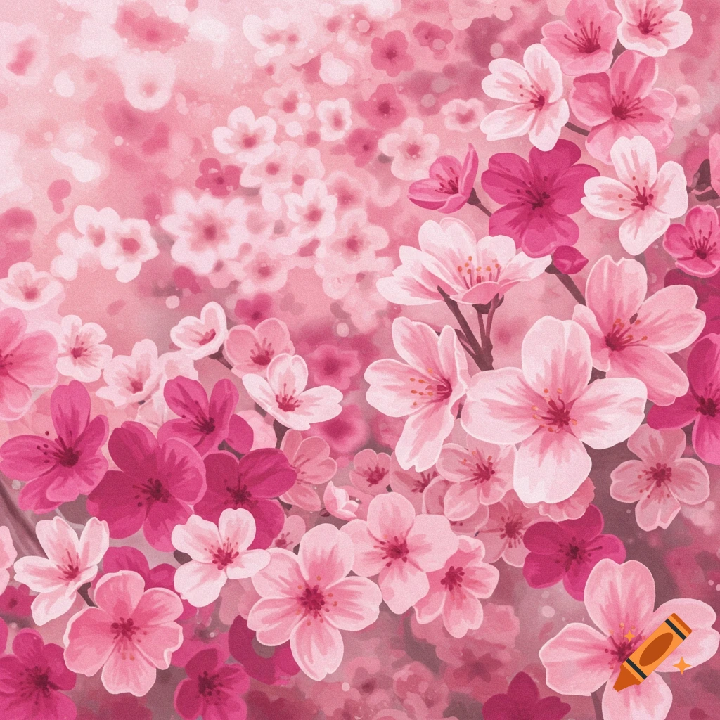 Aesthetic pink flower background