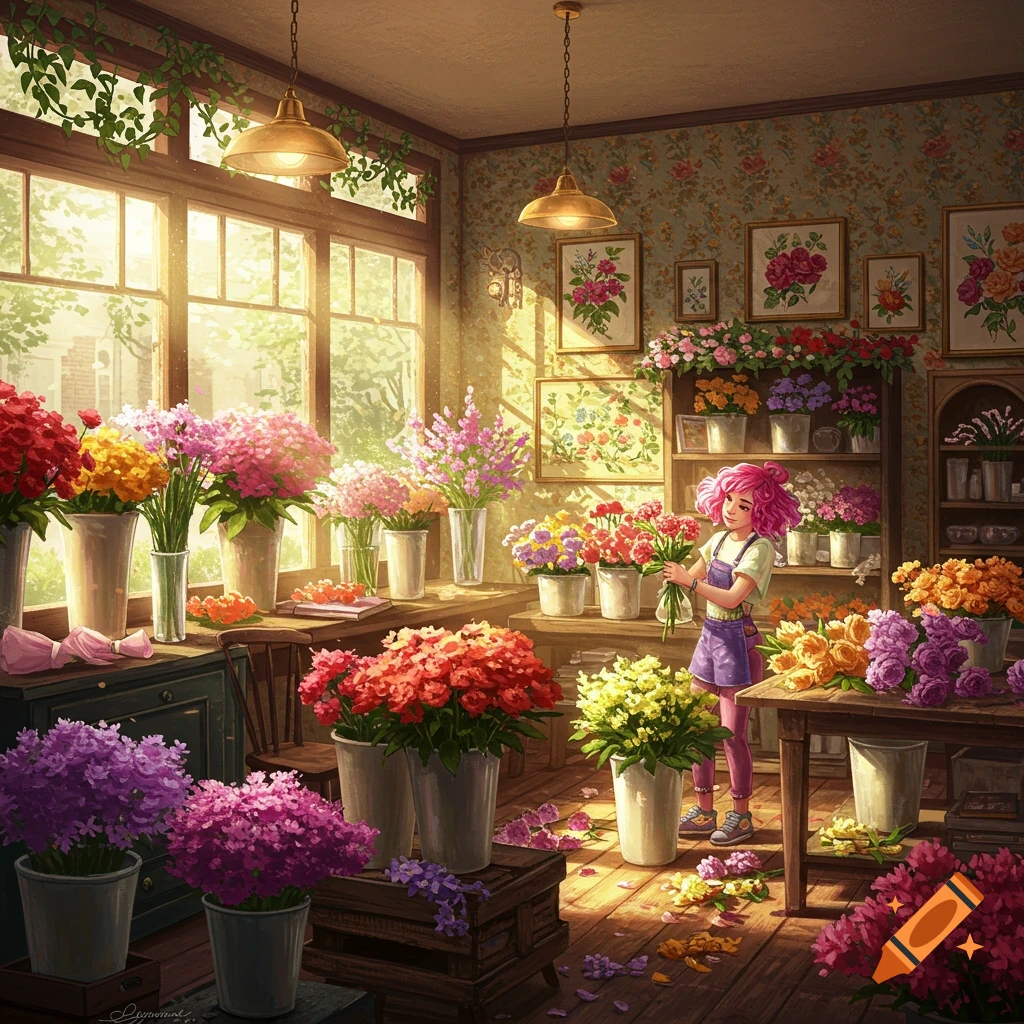 Cozy floral shop