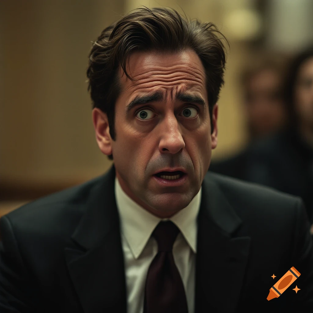 Michael Scott looking disgusted