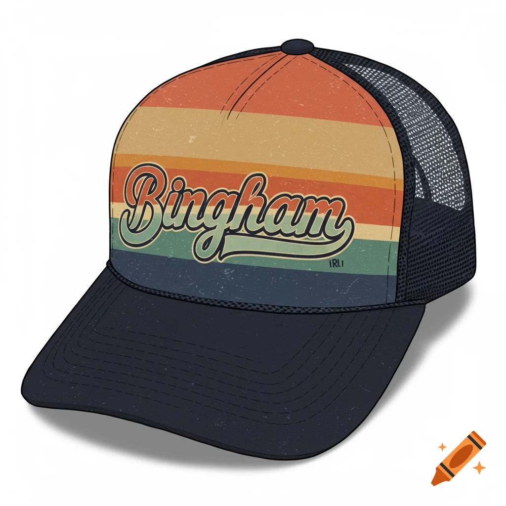Bingham branded king ropes trucker hat