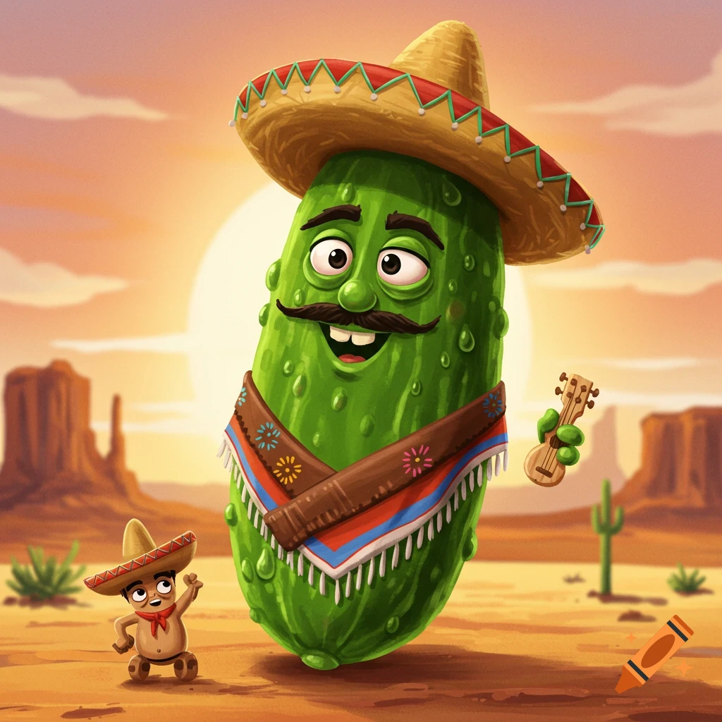 Pickle dressed as the Three Amigos