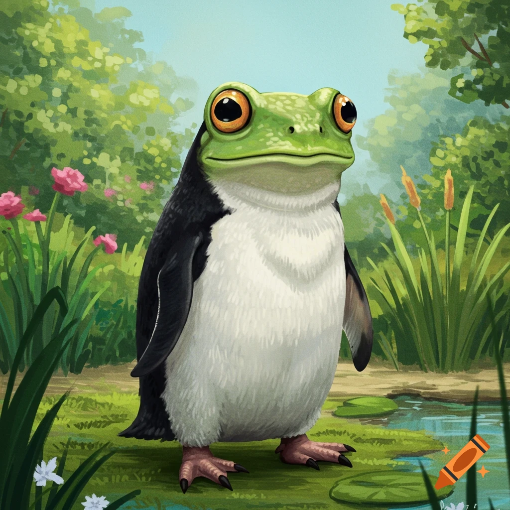 Penguin and frog hybrid