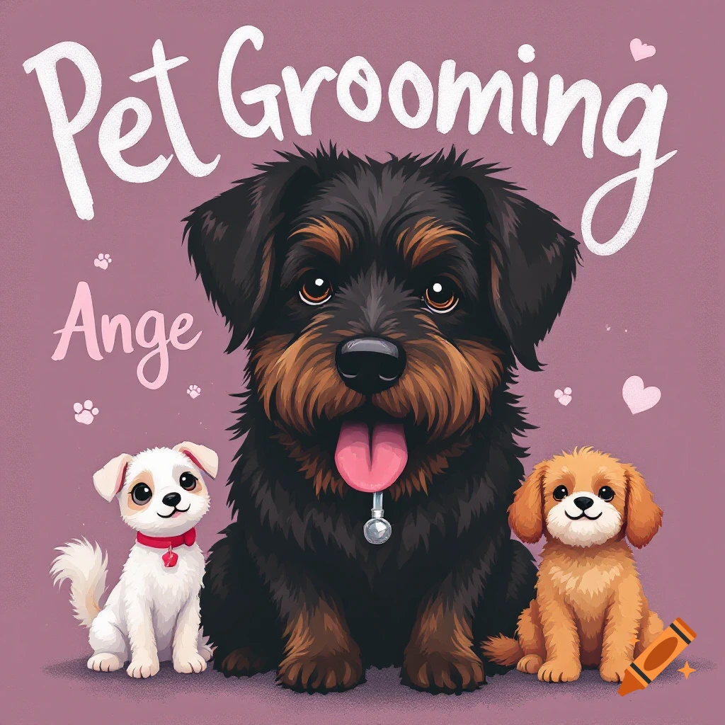 Pet grooming service ad for Ange in Manhattan