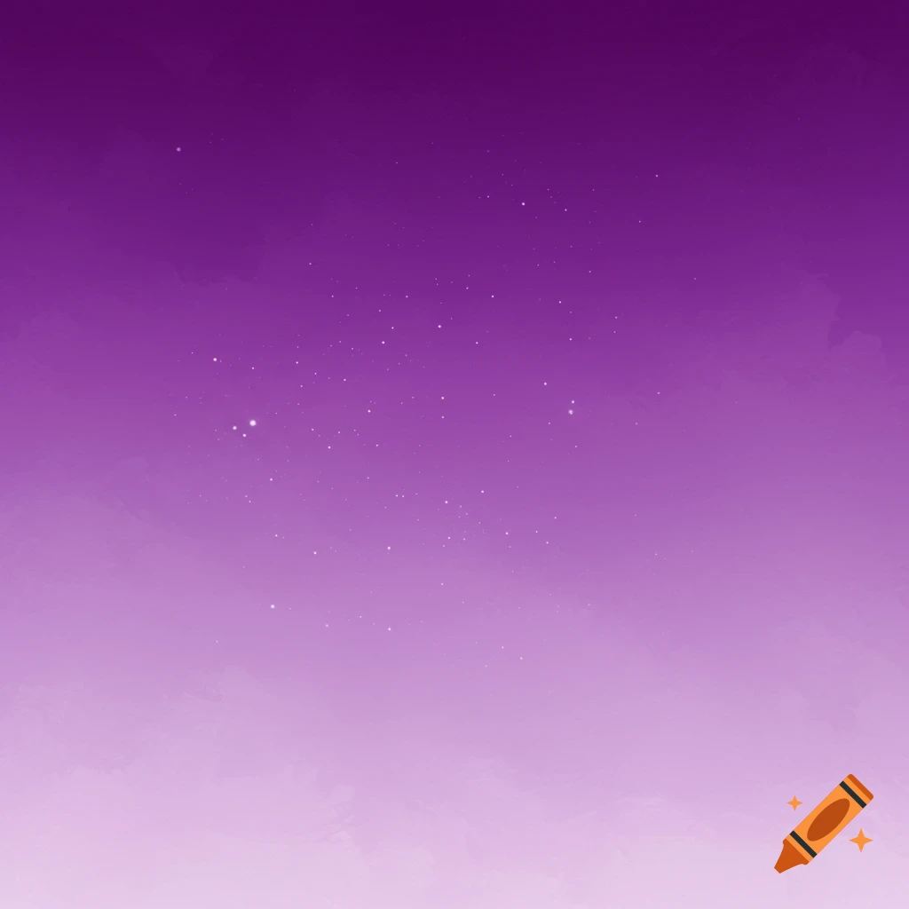 Purple gradient background with white specks.