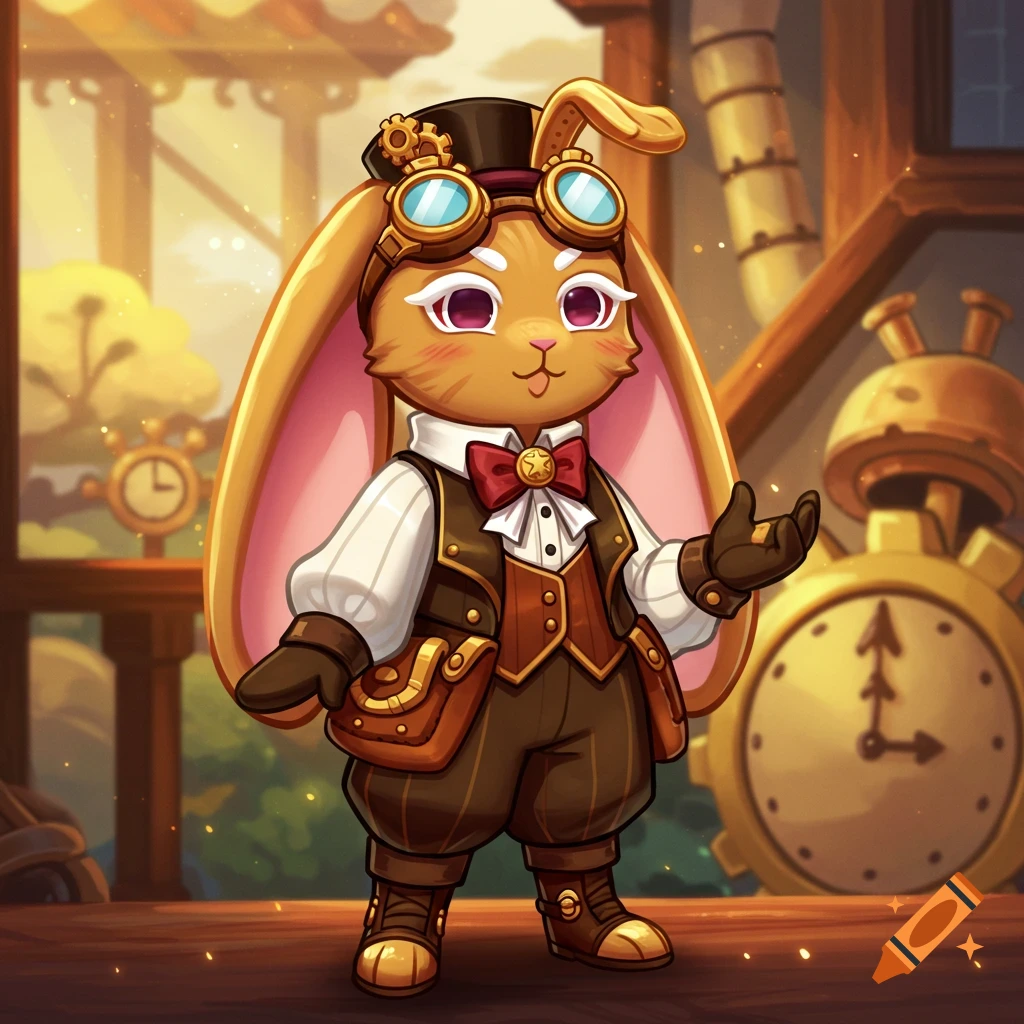 Cookie Run Kingdom steampunk bunny OC