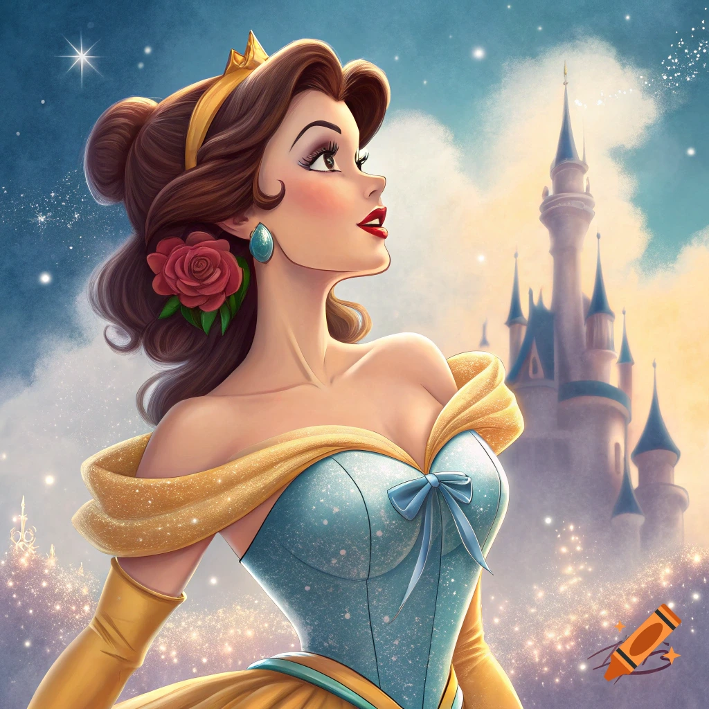 belle cartoon blue dress Which do you like more: Belle's blue dress or her yellow dress? : r/disneyprincess