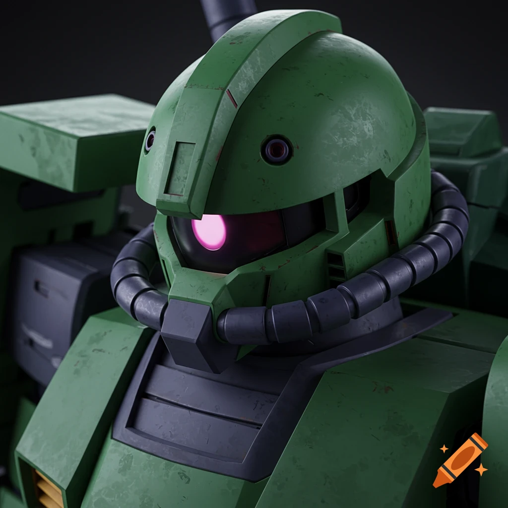 Zaku mobile suit illustration