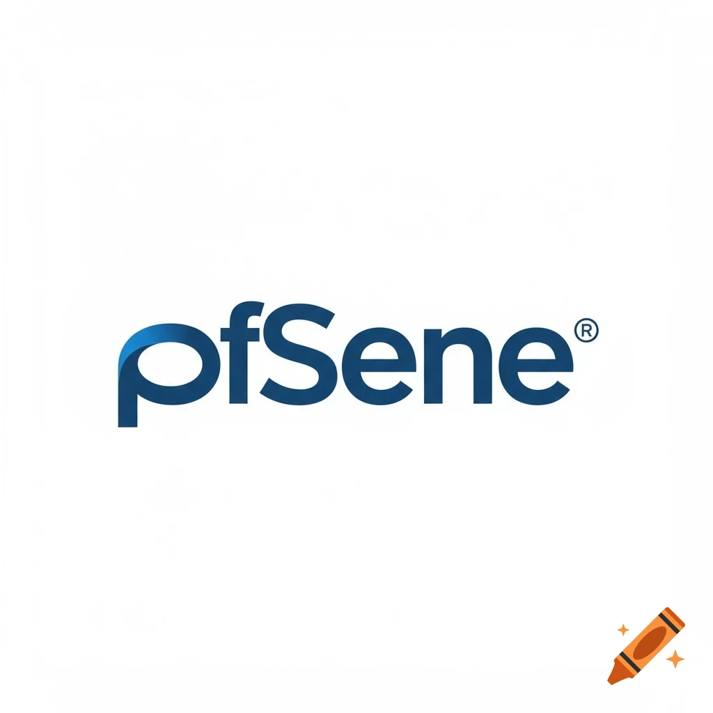 Blue pfSense logo on a white background