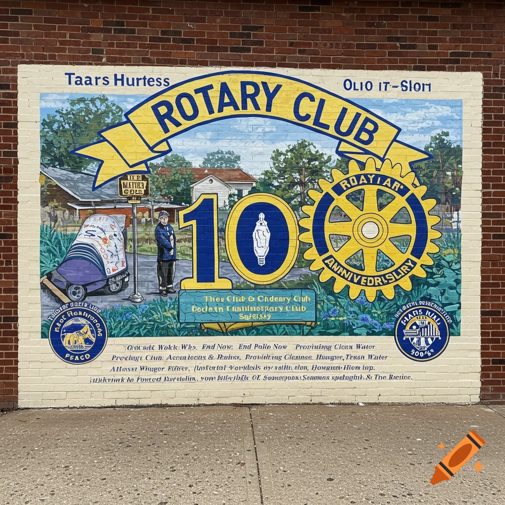 Sanford Rotary Club 100-year anniversary mural design proposal