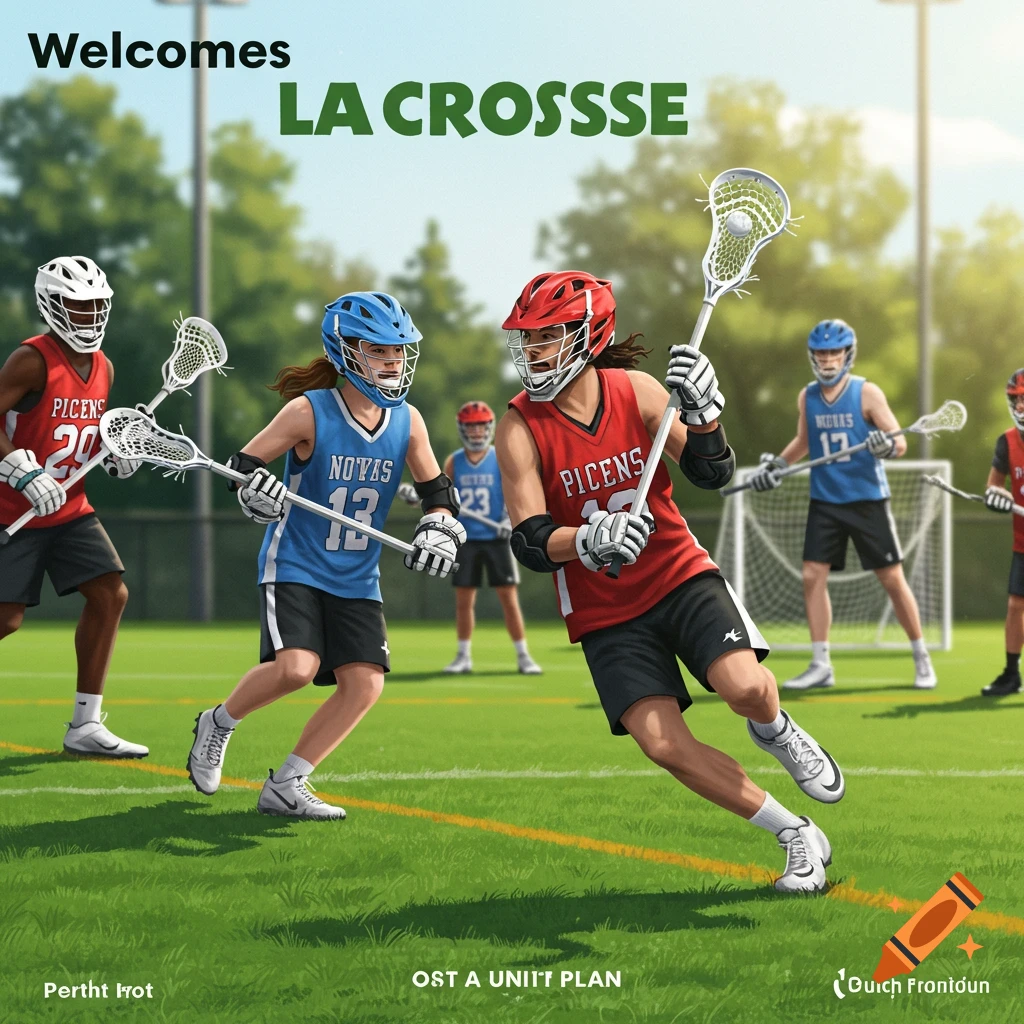 Lacrosse game action shot