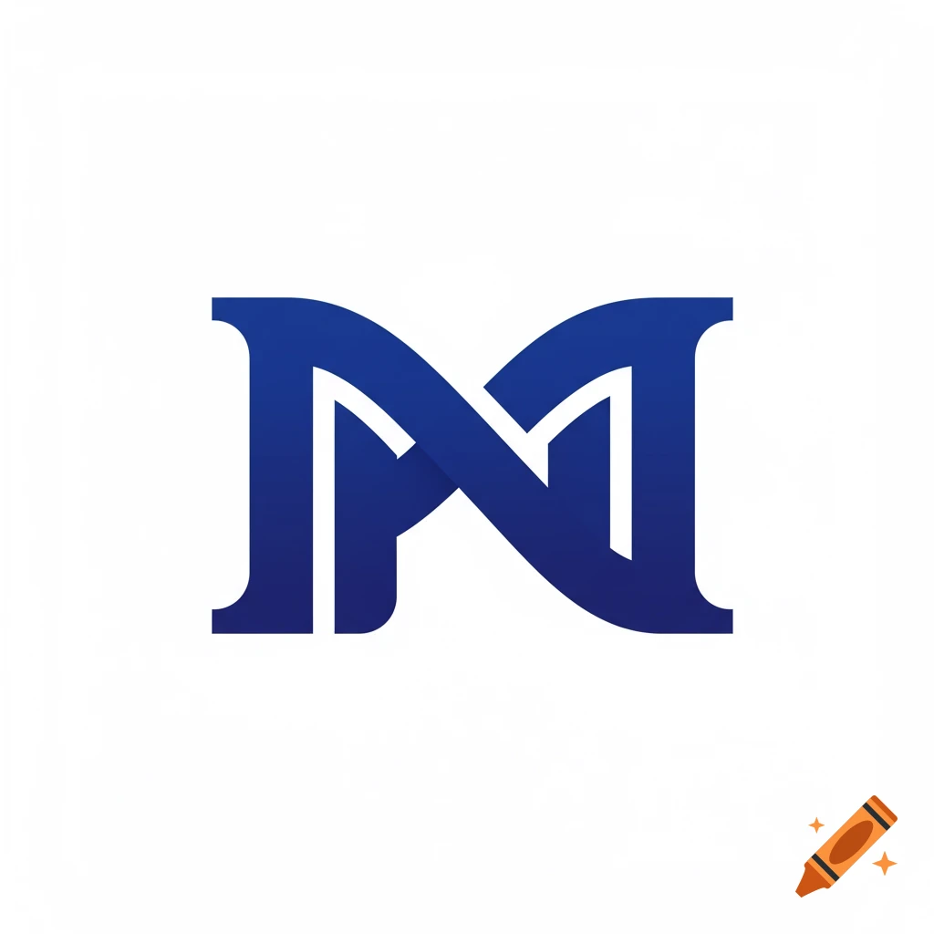 A blue stylized logo featuring interconnected M and N letters on a white background.