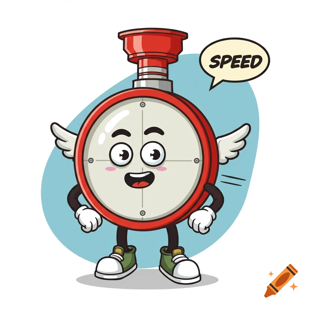 Pitot tube cartoon character mascot