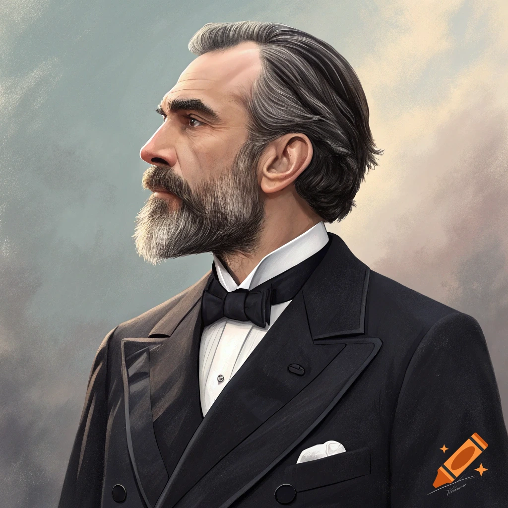 Daniel Day Lewis in black British uniform