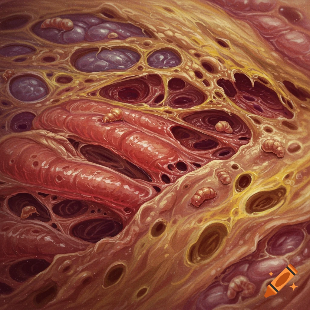 Rotten flesh on Craiyon